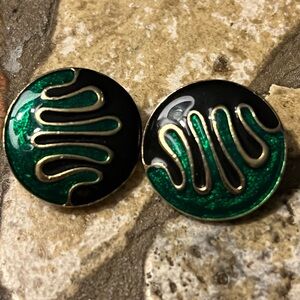 Vintage Enamel Earrings